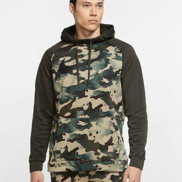Men's Nike Therma Camo Pullover Hoddie Sweatshirt - Picture 1 of 6